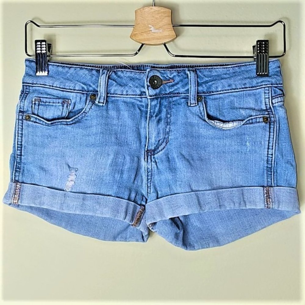 Bullhead Black Distressed Jean Shorts